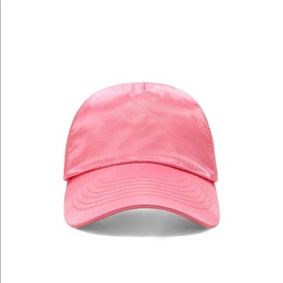 pink satin baseball cap